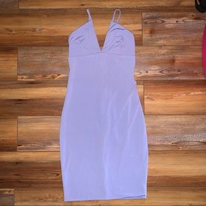 Small lilac Dance & Marvel low cut midi dress